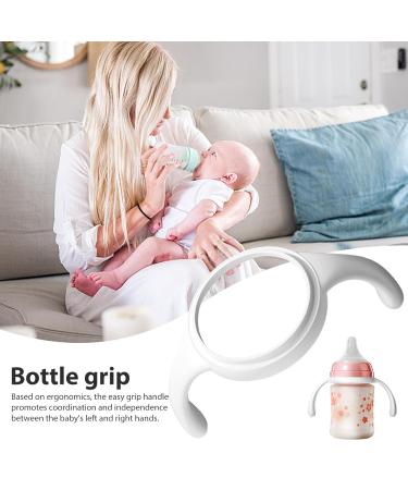 Buy Honhoha White Silicone Baby Bottle Holder | Universal Handles for Wide Neck & Glass Bottles | Safe & Durable - Buy Online on GoSupps.com