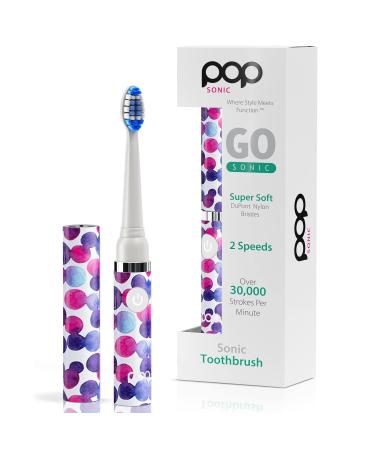 Pop Sonic Electric Toothbrush (Purple Bubble) - Travel Toothbrushes w/AAA Battery | Kids Electric Toothbrushes with 2 Speed & 15 000-30 000 Strokes/Minute Dupont Nylon Bristles Purple Bubble 1 Count (Pack of 1)