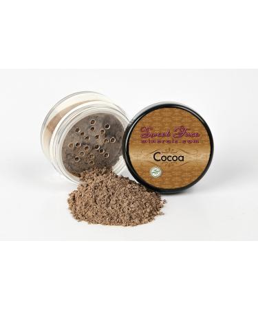 2pc Cocoa Mineral Foundation & Kabuki Brush Set | Full Coverage, Long Lasting, SPF 18 | Bare Face Cosmetics for All Skin Types - Buy Online on GoSupps.com
