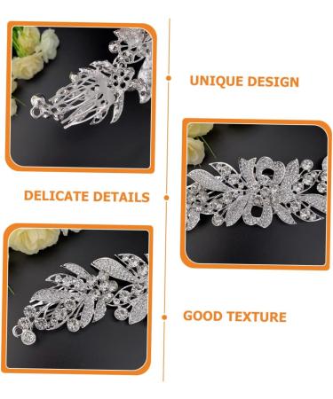 NUSITOU Hair Comb Wedding Side Comb Flower Girl Basket Pearl Headpiece French Side Combs Pearl Hair Clips Pearl Clips for Hair Bridal Hair Clips Full Diamond Bride Zinc Alloy Accessories - Buy Online on GoSupps.com