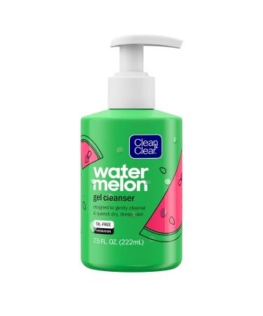 Clean & Clear Hydrating Juicy Gel Facial Cleanser Gentle and Oil-Free Daily Face Wash to Remove Grime for Clear Refreshed and Hydrated Skin Watermelon 7.5oz (Pack of 12)