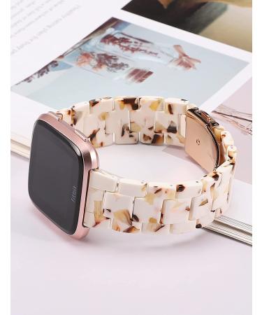 Wearlizer Resin Band Compatible with Fitbit Versa/Versa 2 /Versa Lite/Versa SE Bands for Women Men Lightweight Bracelet Replacement Wristband Strap for Versa 2 Smartwatch  Nougat White - Buy Online on GoSupps.com