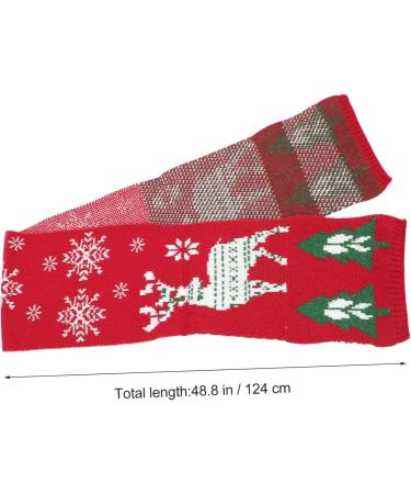 Amosfun Christmas Scarf for Kids | Perfect Gifts for Children | Stylish 124x19cm Knit Scarf for Men & Women | Holiday Tree Design - Buy Online on GoSupps.com