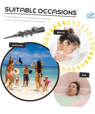 Beaupretty Glitter Hair Clips Cream Concealer Palette Eyelashes for Dolls Bill Clips Hair Monomer Dish Sparkly Hair Clips Fancy Clips for Women Crystal Miss Issue Card - Buy Online on GoSupps.com