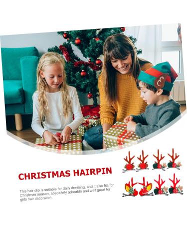 FRCOLOR 12 Pairs Christmas Hair Clips Girls Christmas Barrette Antler Hair Barrette Women Hair Clips Christmas Hair Pin Christmas Hair Decor Hair Decoration Pompom Child Ear South Korea - Buy Online on GoSupps.com