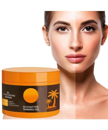 Intensive Tanning Gel Natural Tanning Accelerator Cream Gel Hydrating Natural Ingredients for Long Lasting Dark Tan(150g/5.29oz) (1 Pack) - Buy Online on GoSupps.com