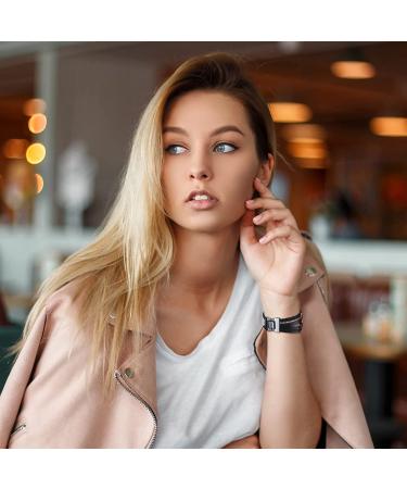 Posh Leather Band Compatible with Fitbit Charge 4/3 - Women's Boho Bracelet Wristband - Multilayer Wrap Strap Replacement - Black - Buy Online on GoSupps.com