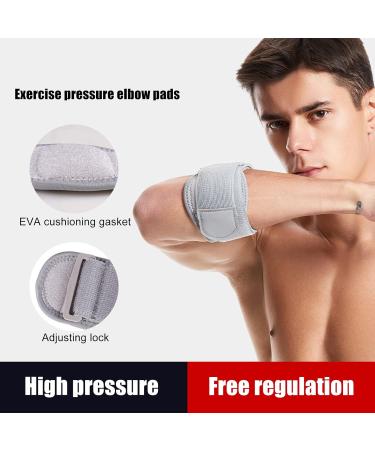 Elbow Compression Sleeve - Breathable & Adjustable Elbow Support for Sports - Lightweight Gray #211 - International Shipping Available - Buy Online on GoSupps.com