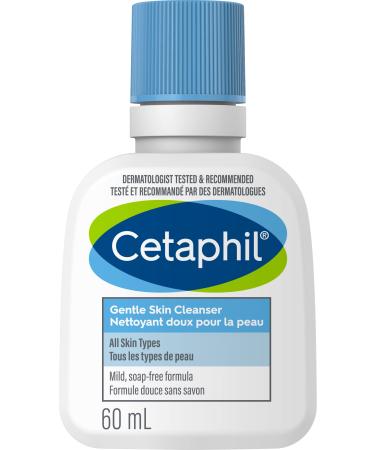 Cetaphil Gentle Skin Cleanser 59ml | Hydrating Face Wash & Body Wash | Ideal for Sensitive Dry Skin | Non-Irritating | Fragrance-Free | Dermatologist Recommended 60 ml (Pack of 1) Gentle Skin Cleanser