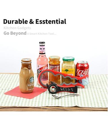 Otstar Glass & Bottle Opener for Weak Hands | Arthritis Aid | Easy Open Lids for Seniors | Red & Black - Buy Online on GoSupps.com