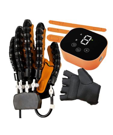 Hand Rehabilitation Robot Gloves Stroke Recovery Equipment Adjustable Strength Rechargeable Finger Rehab Trainer for Hemiplegia Arthritis Dysfunction Recovery left hand Large