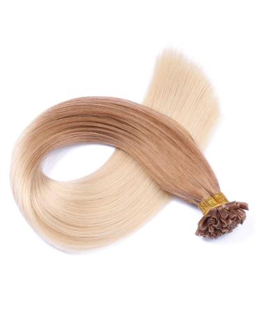 Buy High-Quality #12/26 Ombre Keratin Bonding Hair Extensions - 60cm 50 Strands 100% Remy Real Hair - U-Tip by Novon Hair Extensions - Buy Online on GoSupps.com
