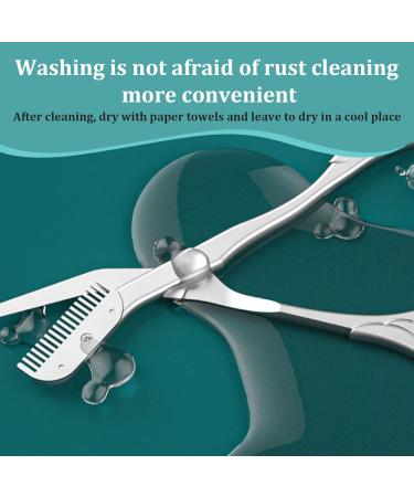 Eyebrow Scissors with Comb 5.63" Brow Scissors Rustproof Eye Brow Trimmer for Ladies Trimming Scissors with Non Slip Handle - Buy Online on GoSupps.com