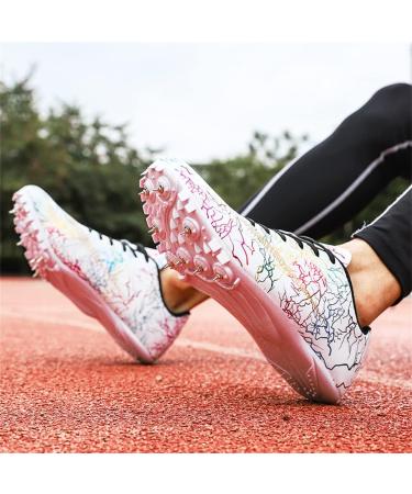 Angugu Track and Field Spikes Shoes: Racing Jumping Sprint Sneakers - White01 - Size 7 Women/5.5 Men - Buy Online on GoSupps.com