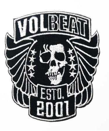 Music V Black Skull Wing Heavy Metal Death Metal Band Band Music Logo Patch Embroidered Sew Iron On Patches Badge Bags Hat Jeans Shoes T-Shirt Applique
