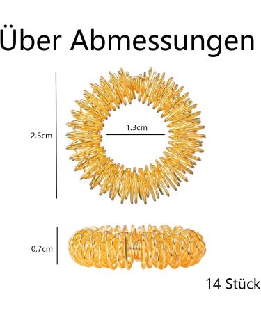 14-Piece Acupressure Ring Set | Anti-Stress Finger & Toe Massage Rings | Improve Blood Circulation & Reduce Stress - Buy Online on GoSupps.com