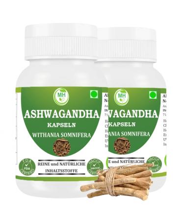 Morsan Healthcare Ashwagandha (Withania somnifera) Capsules | Pack of 60 x 500 mg. Vegetarian capsules | Natural food supplement | GMP certified | Gluten-free (120)