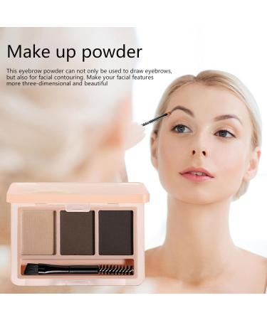Eyebrow Powder Kit with Brush | Cosmetics Makeup Kit - Eyebrow Powder Sculpting Kit with Built-in and Brush Long-Lasting Brow Beauty Waterproof Compact Eyebrow Shaper Set for Women Coffee Brown - Buy Online on GoSupps.com