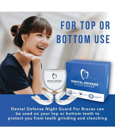 Dental-Defense Professional Dental Guard for Braces - 2 Pack Adult Clear | USA-Made Anti Grinding Teeth Protector for Adults & Kids - Buy Online on GoSupps.com