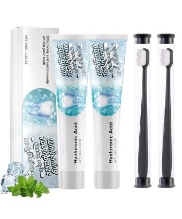 Scoban Whitening Toothpaste Scoban Whitening Toothpaste Hyaluronic Acid Whitening Japanese Scoban Teeth Whitening Toothpaste with Baking Soda Deep Cleaning Care Tooth Paste (2pcs)
