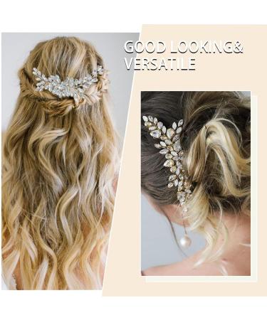 Crystal Bridal Hair Comb Bride Wedding Hair Comb Crystal Hair Vine Comb Bridal Hair Pieces Wedding Rhinestone Hair Side Comb Handmade Hair Accessories for Women and Girls Bride Wedding Headpieces - Buy Online on GoSupps.com