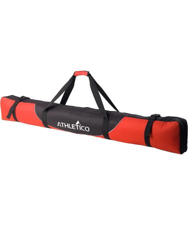 Athletico Mogul Padded Ski Bag - Red 170cm - Single Ski Travel Bag - Buy Online on GoSupps.com