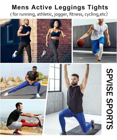Men's White Cool Dry Compression Pants with Pocket - Medium | Active Workout Leggings for Running, Yoga, Basketball - Buy Online on GoSupps.com