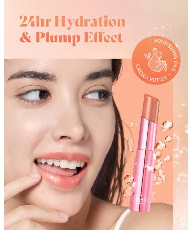 AMTS Tinted Lip Balm-Slip | Hydrating Glitter Lipstick | Pearl Shimmering Daily Lip Makeup for Dry, Cracked, Chapped Lips - Korean Beauty Moisture Lip Tint - Buy Online on GoSupps.com