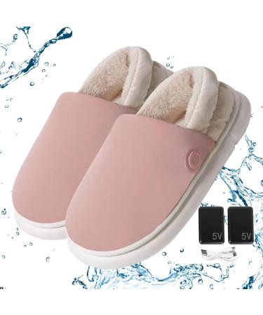 Intoximt Heated Slippers - Waterproof Foot Warmers with 3 Modes & Temp Control for Ladies | Pink 40-41 (Fits 38/39) - Perfect for Home Office School & Travel - Buy Online on GoSupps.com