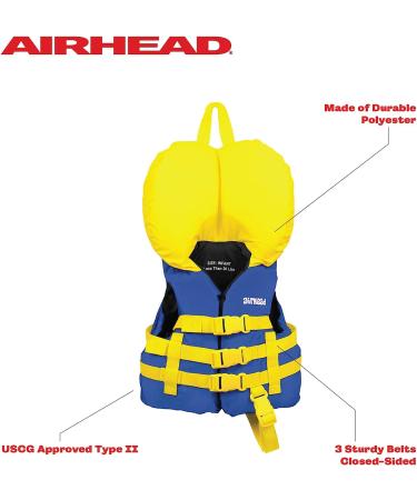 Airhead Infant General Purpose Life Vest - Blue | Multiple Colors Available | Baby Life Jacket - Buy Online on GoSupps.com