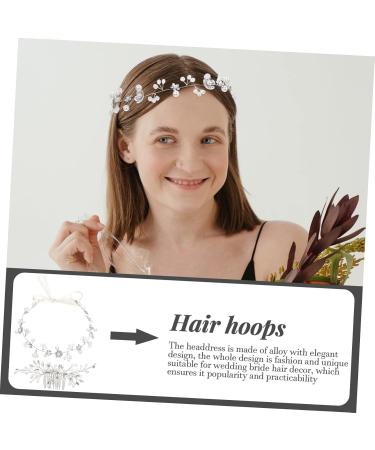 Healeved 3 Sets Bridal Ornament Hair Ties Bride Hair Clip Wedding Decorations Decorative Headdress Braided Headband Hair Decor Bride Headpieces for Decorate Bridesmaid Ribbon Girl Hair Ring - Buy Online on GoSupps.com