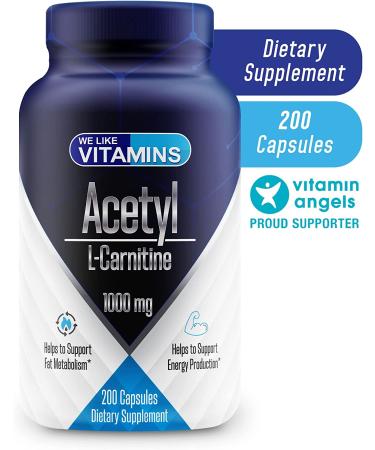 Acetyl L-Carnitine 1000mg | 200 Capsules | 100 Day Supply | Supplement 200 Count - Buy Online on GoSupps.com