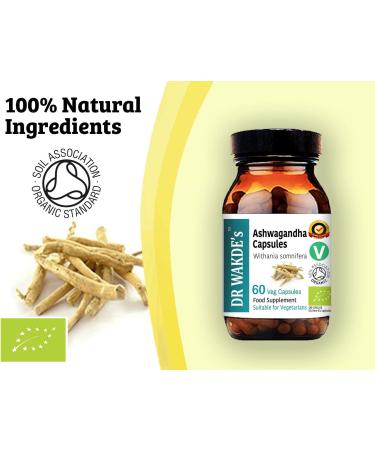 DR WAKDE'S Ashwagandha Capsules (Indian Ginseng Withania somnifera 60 Veg Caps Plant-Based Supplement Ayurvedic Herb All Natural Vegan) - Buy Online on GoSupps.com