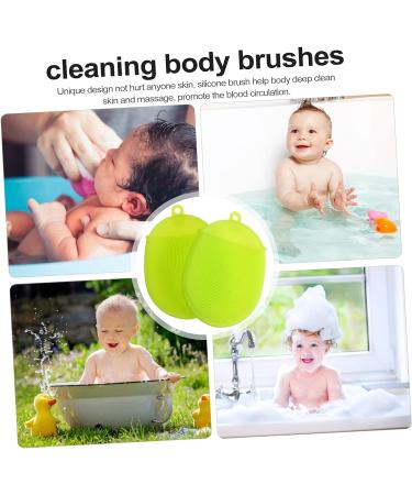 Beavorty 2pcs Silicone Bath Brush Set - Handheld Shampooer, Face Scrubber, Baby Hand Mittens, Hair Shampoo Brush, Shower Body Scrubber Combo - Buy Online on GoSupps.com