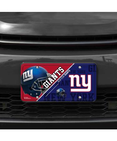 Rico Industries NFL New York Giants License Plate - Unisex Metal Design Team Color Standard Size | Shop Now - Buy Online on GoSupps.com