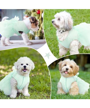 Luxury Dog Wedding Dress - Princess Puppy Skirt & Evening Dress | Summer Bowknot Clothing for Small Dogs (M Green) - Buy Online on GoSupps.com