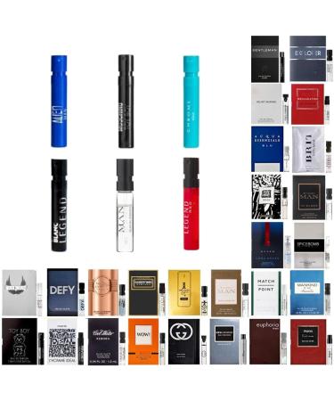 Mens Cologne Sampler Sets - Lot of 6 Designer Cologne Samples for Men.