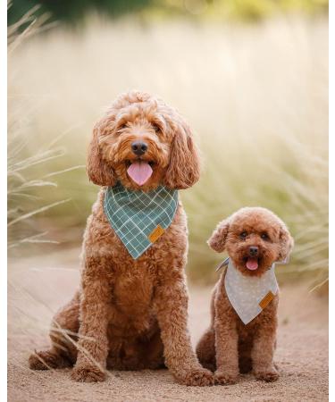 Remy+Roo Logan Dog Bandanas - Large 4 Pack | Premium Durable Fabric | Unique Shape | Adjustable Fit - Buy Online on GoSupps.com