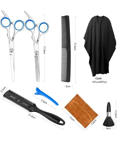 Professional 6.7-Inch Hair Scissors Set - Premium Hairdressing & Effilier Scissors for Men Women & Children - 10-Part Family Salon Kit - International Shipping Available - Buy Online on GoSupps.com