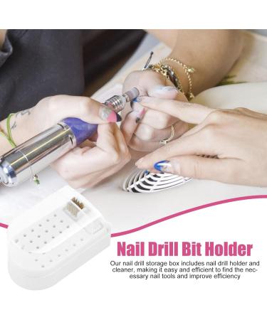 Nail Brush Holder - Nail Drill Bit Set with 30 Holes - Nail Drill Stand with Non-Slip Base Anti-Splash Design for Home Salon - Buy Online on GoSupps.com