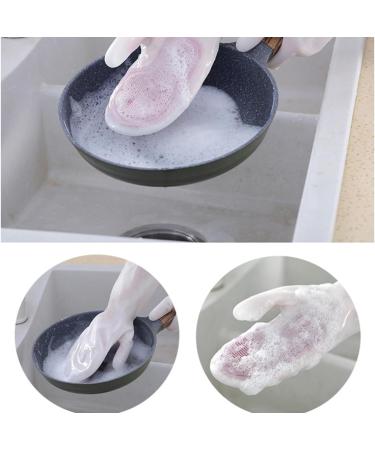 Multi functional magic brush household dishwashing gloves plastic latex waterproof kitchen cleaning household laundry Magic Brush One Hand Brush (Pink) One-size-fits-all - Buy Online on GoSupps.com