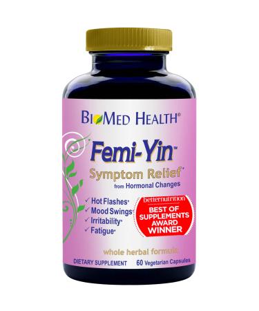 BioMed Health Femi-Yin Symptom 60ct - Menopause Supplements for Women Multi-Symptom Relief for Hormonal Changes Hot Flash Relief Night Sweats Vaginal Dryness