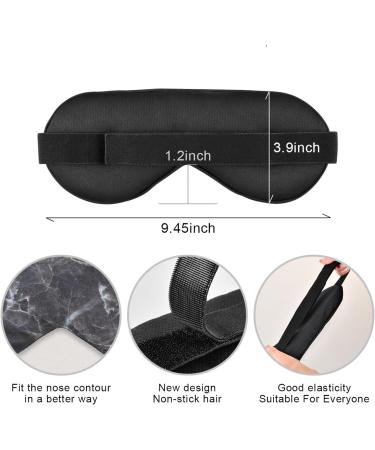 Breathable Light Blocking Eye Mask for Men and Women | Adjustable for Travel, Yoga, Meditation | Deep Sleep | Grey Marble Texture - Buy Online on GoSupps.com