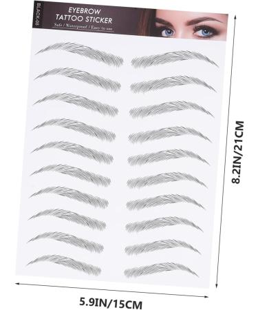 DOITOOL 12 sheets False Transfers Eyebrows Sticker Stickers Girls Temporary Transfer Imitation Tattoos - Buy Online on GoSupps.com