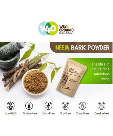 Neem Bark Powder 16 Oz - Dental & Digestion Support - 100% Organic - Way4Organic - Buy Online on GoSupps.com