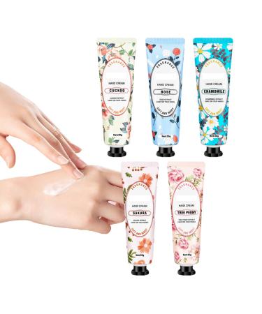 tongfeng Hand Cream Set | Aromatic Flower Cream to Improve Mood and Dry Hands Beauty Products for Home Business Trips Schools Work