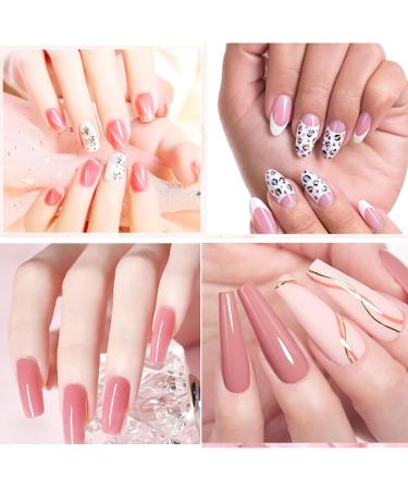 Acrylic Nail Kit for Beginners - Pink Nude Beige Acrylic Powder Set with Nail Extension Brush | 3 Colours Nail Powder Set - Buy Online on GoSupps.com