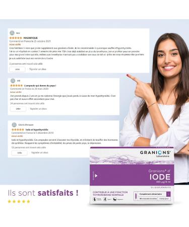 GRANIONS Iodine Contributes to normal thyroid function Iodine 150 g French brand 30 ampoules - Buy Online on GoSupps.com
