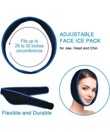 Wisdom Tooth Ice Pack - Hot and Cold Therapy for TMJ and Oral Pain Relief - Reusable Face Ice Pack with Strap - Blue - Buy Online on GoSupps.com