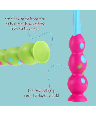 Farber Baby Kids Toothbrushes Set - 6 Pack of Children's Toothbrushes with Extra Soft Bristles and Travel Covers - Ideal for Sensitive Teeth - Easy Grip Suction Cup Handles - Color Variety - Buy Online on GoSupps.com